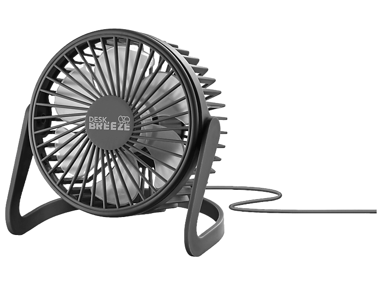 CellularLine DESK BREEZE Rotación de 360º Conexión USB Gran movimiento de aire Negro