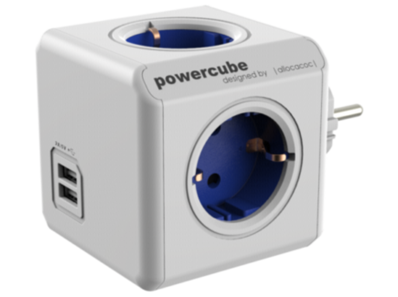 PowerCube BXPC1200 Azul 4 tomas + USB