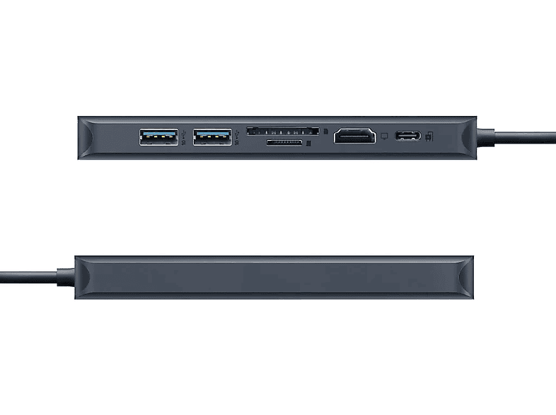 Hyper HD4003GL 7 puertos HDMI USB-A SD Ethernet USB-C Azul