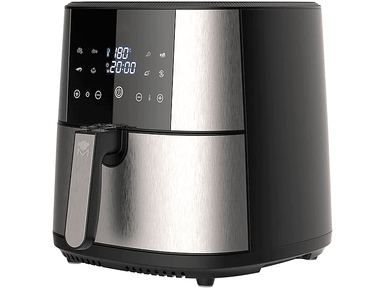 MasterPro Rocket 600 6 l 8 programas 1800 W  Pantalla LED Táctil Cesta Antiadherente Gris