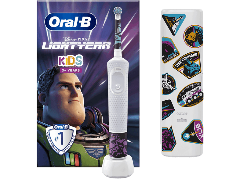 Oral-B Kids Cepillo Eléctrico Diseño de Lightyear 2 modos de cepillado Tecnología Braun