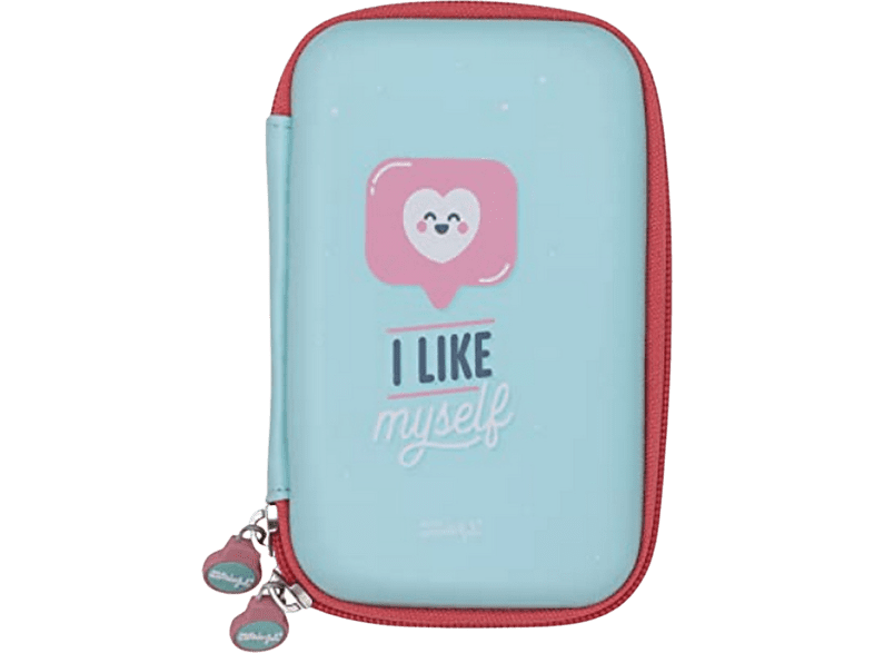 Mr. Wonderful WMRDDP003 Diseño I like myself Impermeable Cremallera Azul celeste