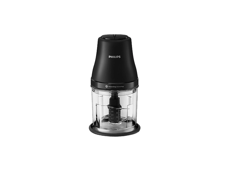 Philips Picadora 3000 450W 1L HR1501/00 Recipiente de 1 l Tecnología PowerChop Acero inoxidable extraíbles Negro