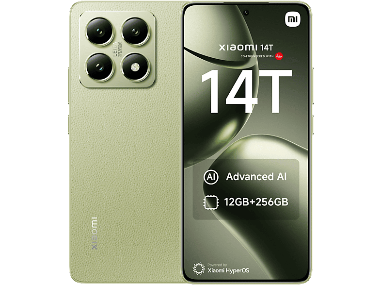 Xiaomi 14T Verde Limón 256 GB 12 GB RAM 6.67 1.5K Mediateck Dimensity 8300 Ultra 5000 mAh Android-HyperOS
