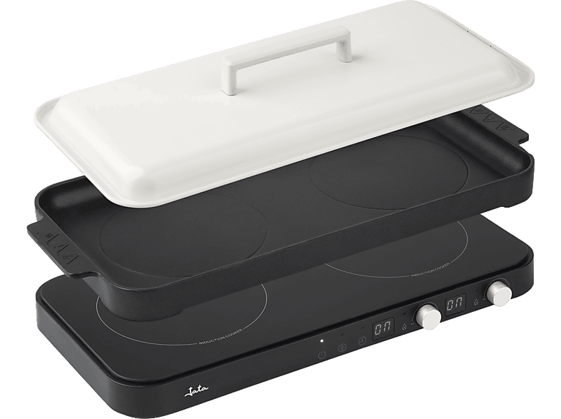 Jata JEVI1470 2800W Portátil 2 placas inducción Zona grande 16 cm Superfície 4mm Negro