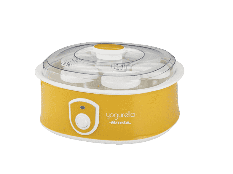 Ariete Yogurella 617 7 vasos de cristal 20W Preparación en 12 horas Amarillo