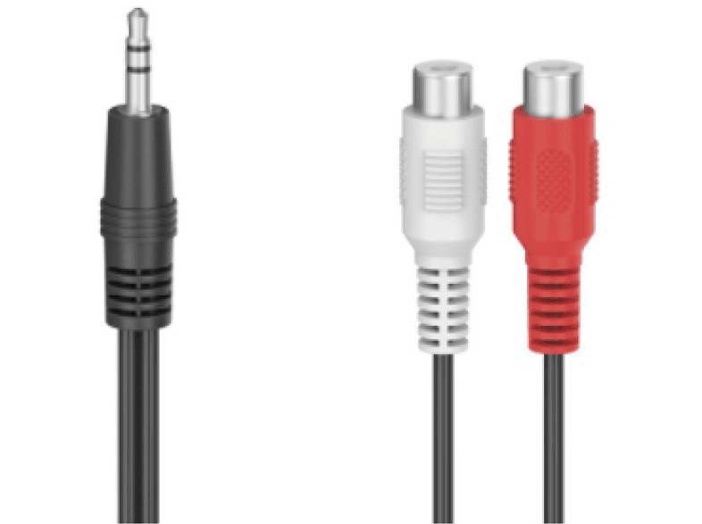 Hama 00205185 3.5 mm Jack Plug Stereo Negro + 2 enchufe RCA