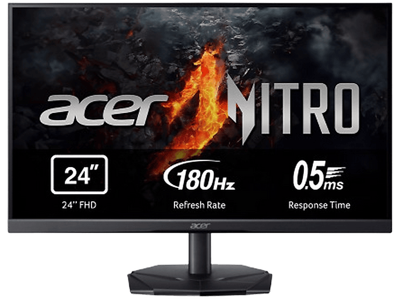 Acer Nitro KG241YP3BIP 24 Full-HD 180 Hz 0.5 ms VA 1x HDMI 2.0 1x DP 1.2 FreeSync Premium Negro
