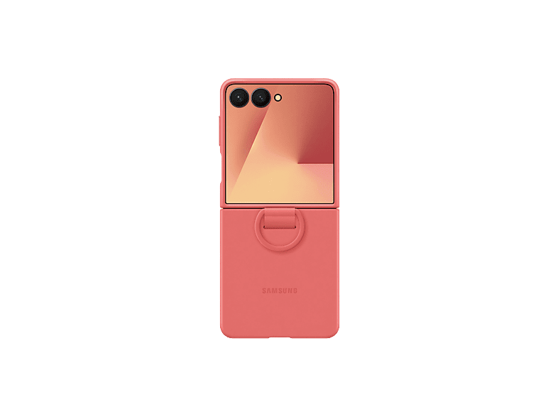 Samsung Para Samsung Galaxy Z Flip7 De Silicona con anillo Rojo