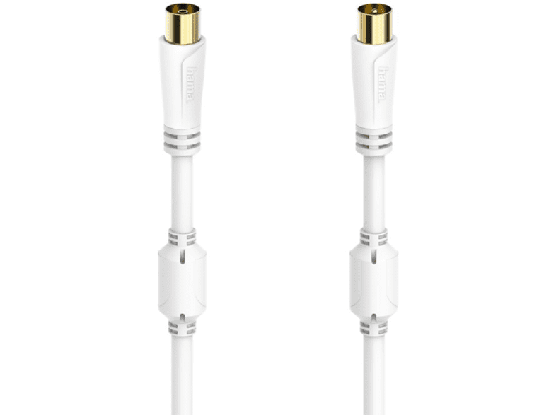 Hama 00205248 Coaxial 100 dB 5 m Blanco