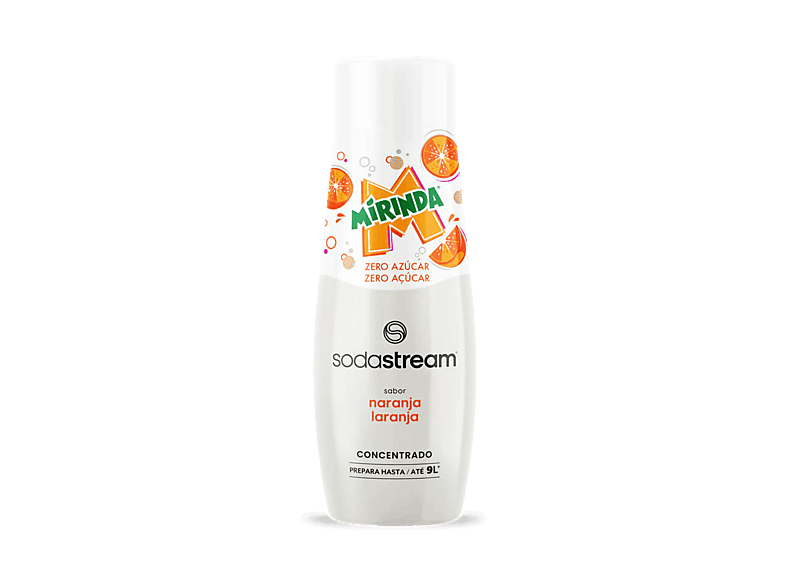 SodaStream Mirinda Zero 440ml Prepara hasta 9 litros de agua con gas saborizada Sabor naranja