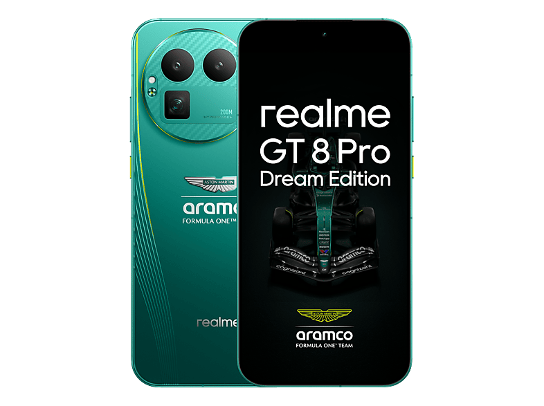 realme GT8 Pro Dream Edition Aston Martin Aramco F1 Green 512GB 16GB RAM 6.79 144Hz Cámara RICOH GR Snapdragon 8 Elite Gen 5 7000mAh