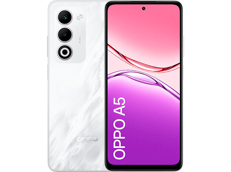 OPPO A5 Mist White 128 GB 6 GB RAM 6.67 1000 nits Snapdragon® 6s 4G Gen 1 6000 mAh