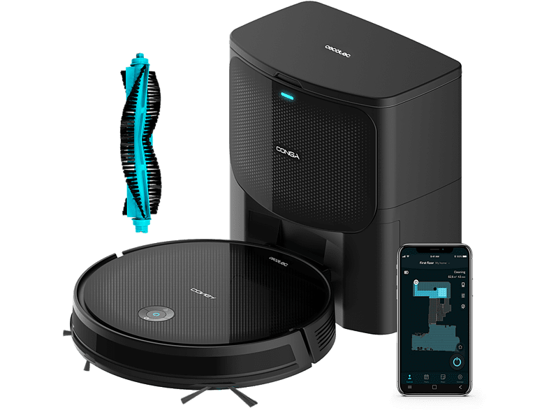 Cecotec Conga 2299 Ultra Home Vital 2100 Pa 160 min Incluye base de autovaciado Wi-Fi Negro