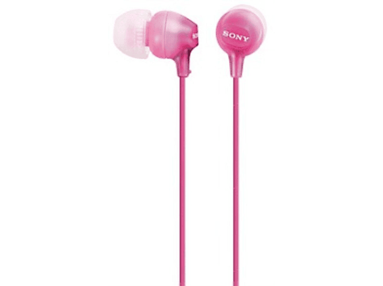 Sony MDR-EX15LPPI 8Hz - 22.000Hz 100dB/mW Botón Tapones de Silicona Iman de Neodimio Rosa