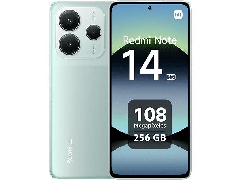 Xiaomi Redmi Note 14 5G Verde coral 256 GB 8 GB RAM 6.67 AMOLED FHD+ MediaTek Dimensity 7025-Ultra 5110 mAh