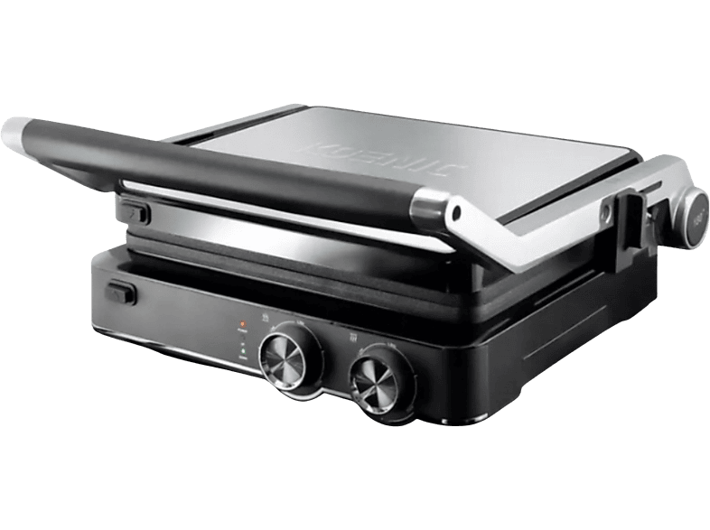 Koenic KCG 2020 2000 W Termostato regulable Apagado automático Antiadherente Placas extraíbles Negro/Plata