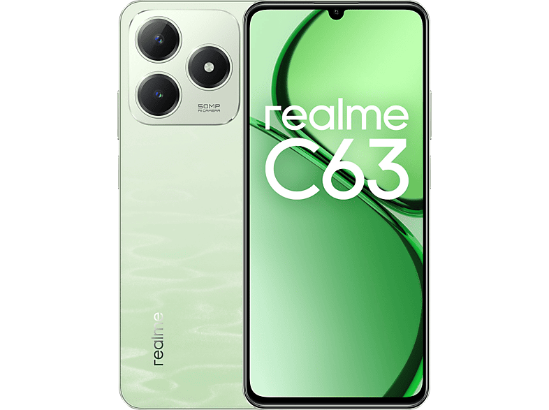 realme C63 Verde 256 GB 8 GB RAM 6.74 IPS 90 Hz UNISOC T612 5000 mAh Carga rápida 45W Android