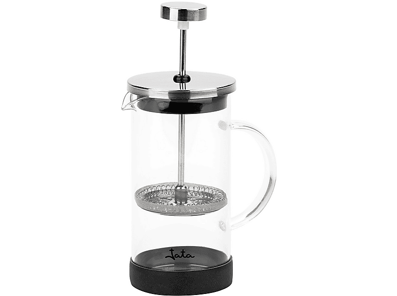 Jata HCAF1135 350 ml 4 en 1: tetera cafetera espumadora y émbolo Negro/Transparente