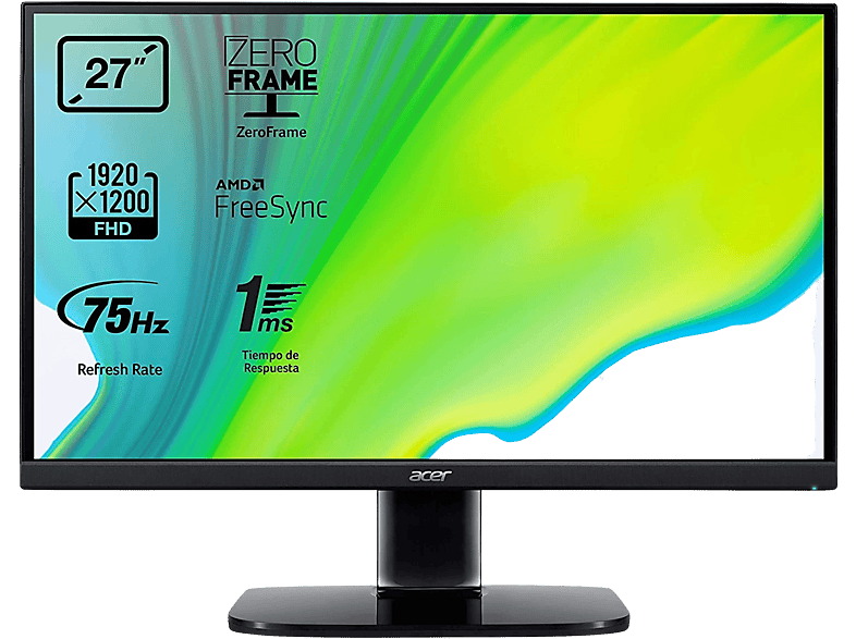 Acer KA272A 27 FHD 1 ms 75 Hz HDMI AMD FreeSync™ Bluelight Shield ComfyView Negro