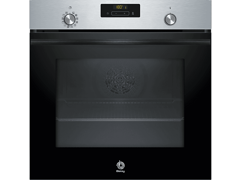 Balay 3HB4841X3 Serie Acero Multifunción Pirolítico e hidrolítico 71 l ,Serie Acero Raíles telescópicos,60 cm Inox