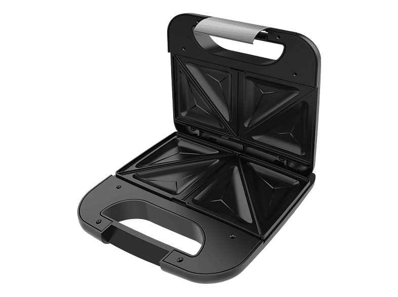Cecotec Sandwichera Rock’ntoast Combo 800 W de potencia 3 placas intercambiables Revestimiento antiadherente Silver