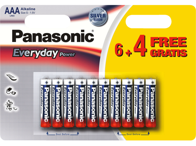 Panasonic Everyday Power LR03 batería alcalina 6 + 4 unidades