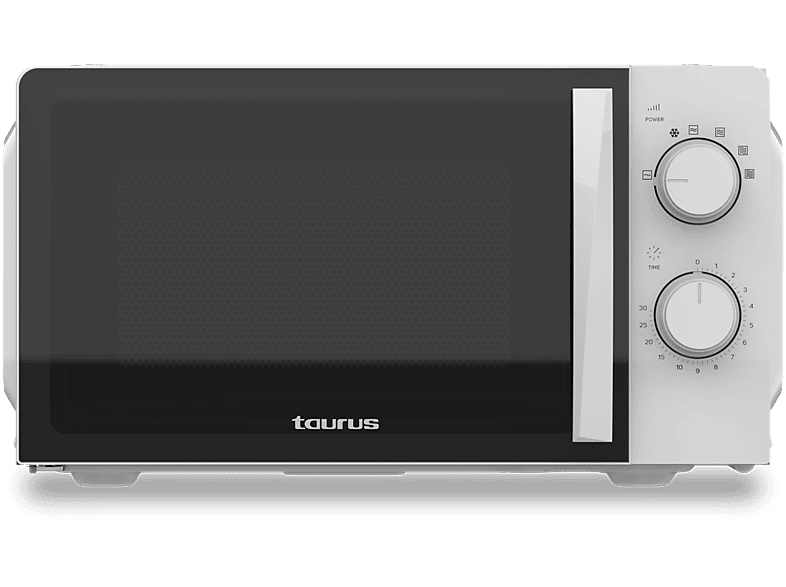 Taurus Ready Ver.IV 700 W 6 Niveles de Potencia 20l Temporizador 30 min Descongelación Luz Interior Puerta de Cristal Blanco