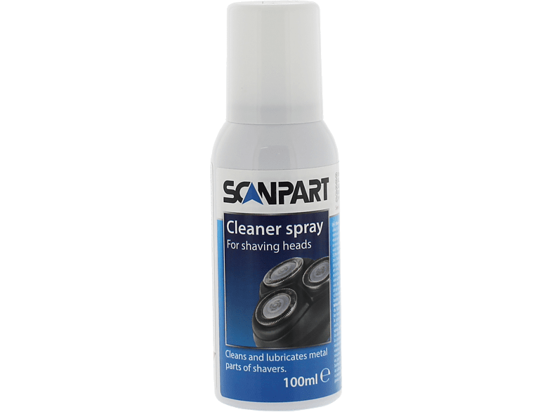 Scanpart Limpiador cabezales afeitadora 100 ml Blanco y azul