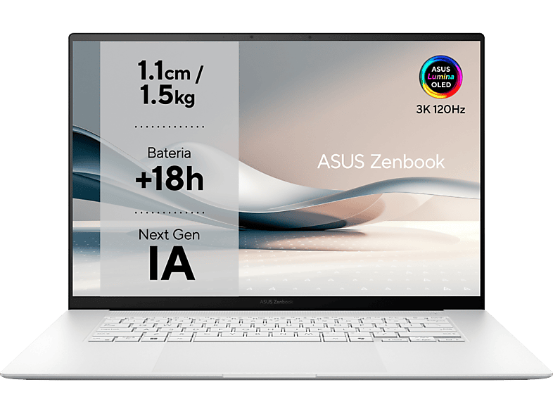 ASUS Zenbook S 16 OLED UM5606WA-RK321W 16 WQXGA+ AMD Ryzen AI 9 HX 370 32GB RAM 1TB SSD Radeon™ 890M Windows 11 Home