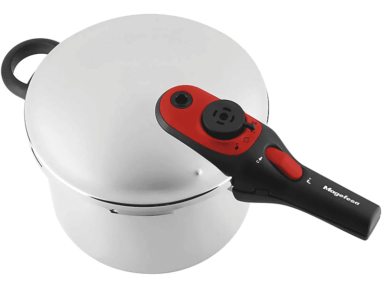 Magefesa Activa 2 5L 22 cm Diámetro Acero inoxidable 5 Sistemas de Seguridad Inox/rojo