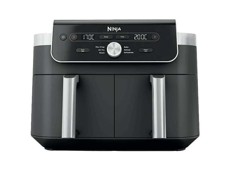 Ninja DZ901EU 9.5 l 2470W 240 °C 2 Cestas 6 Funciones de Cocción Personalizables Negro