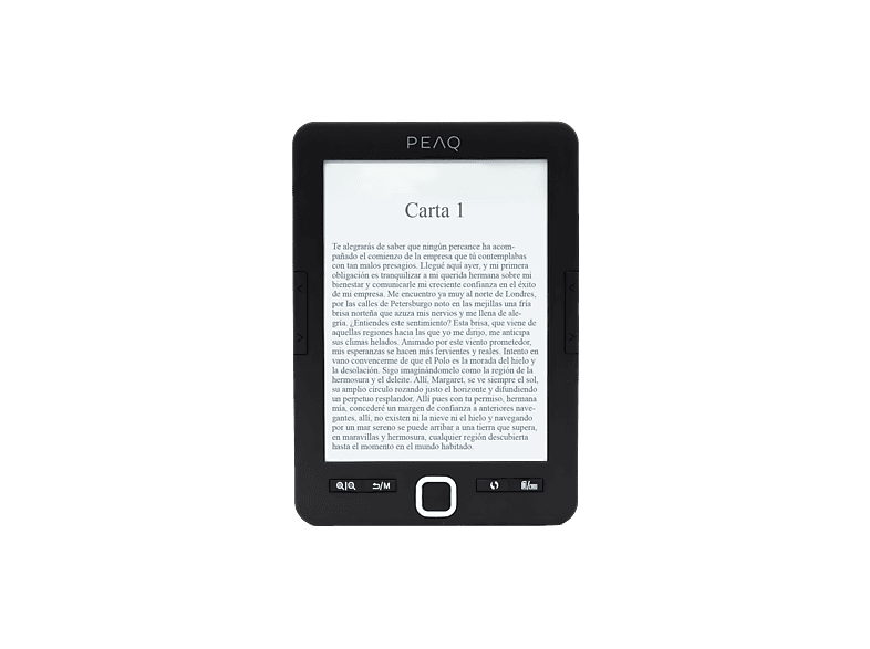 PEAQ Basic 6 4GB 1024x758 pixels 16 Niveles de Gris Incluye Funda Protectora Negro