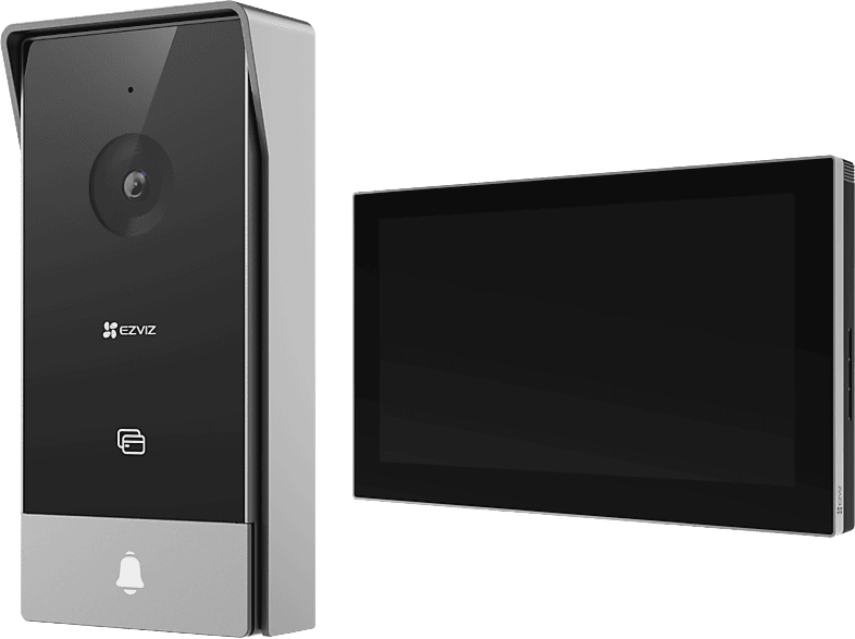 Ezviz HP5 1024 × 600 Pantalla táctil de 7 Ultrafino Comunicación Bidireccional Visión Nocturna Negro