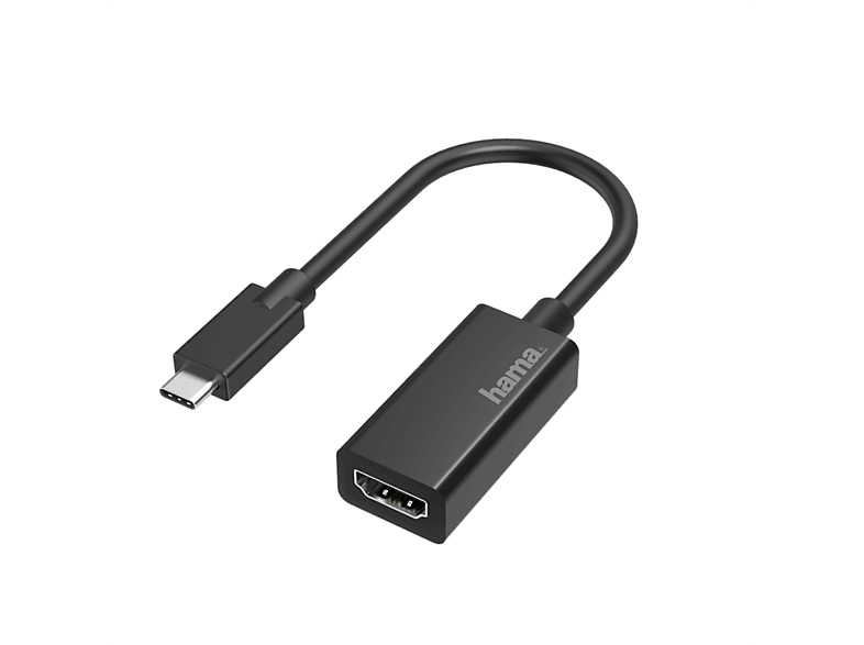 Hama 00205160 Adaptador de vídeo enchufe USB-C - Toma HDMI™ Ultra-HD 4KNegro