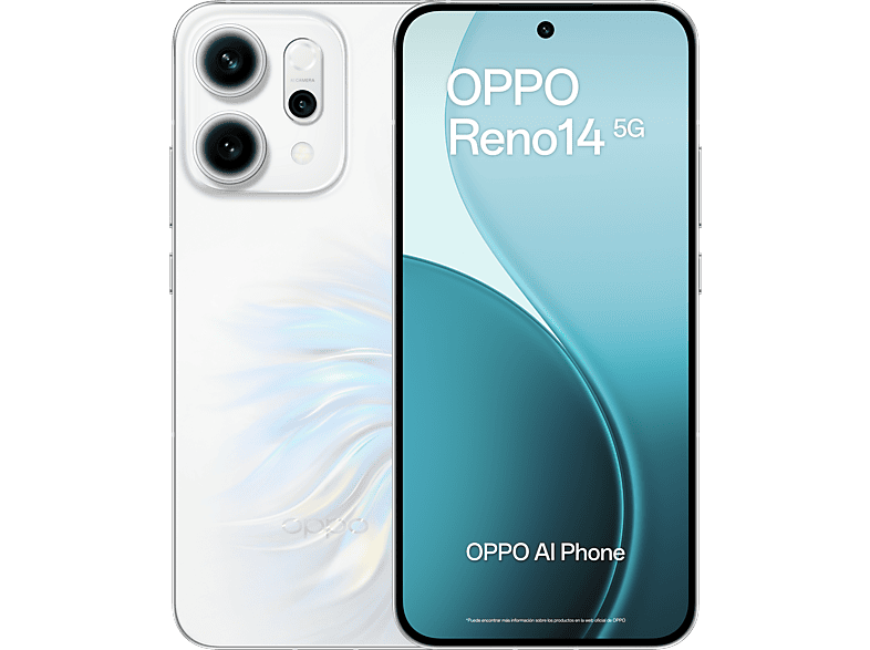 OPPO Reno14 Opal White 512 GB 12 GB RAM 6.59  2.5D AMOLED Mediatek Dimensity 8350 (4nm) 6000 mAh IP69