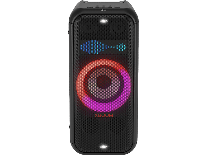 LG X BOOM DXL7T 250W Bluetooth Karaoke luces y pantallas LED Resistencia al agua IPX4 Autonomía 20h Negro