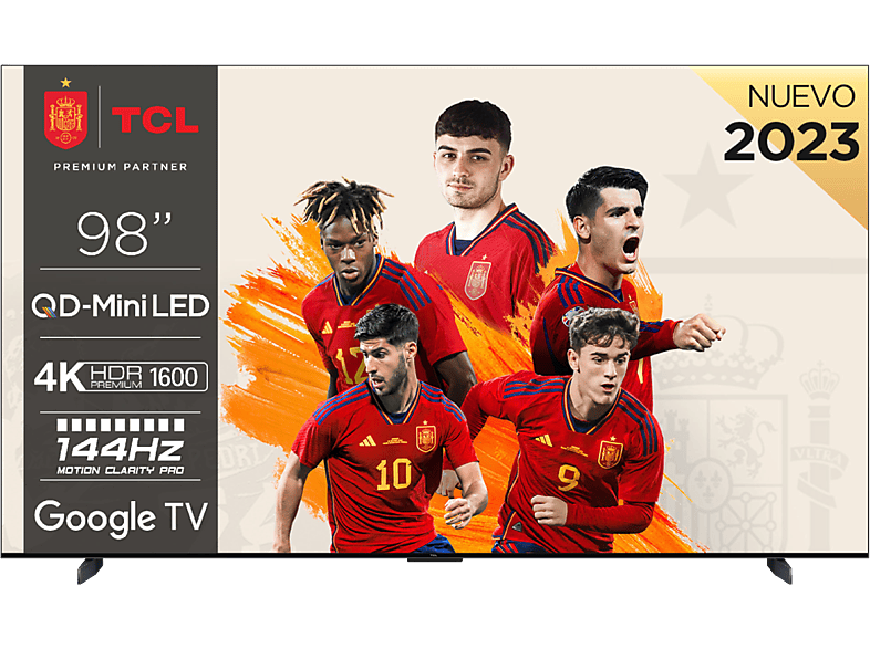 TCL 98C805 QLED 4K 144Hz Motion Clarity Pro Dolby Atmos Game Master Pro 2.0 Negro