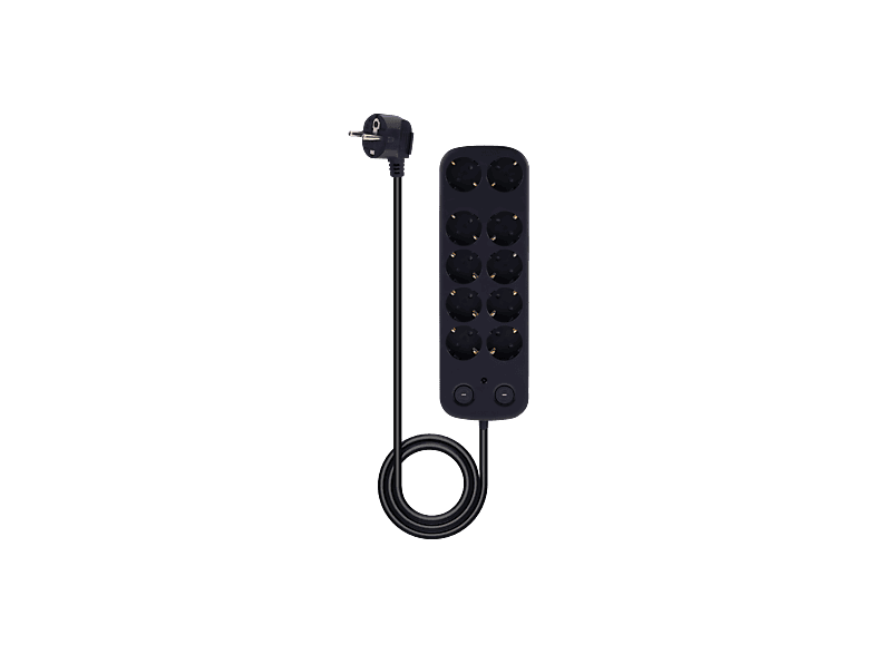 ISY IPS-9120-B 2 metros 10 tomas Negro