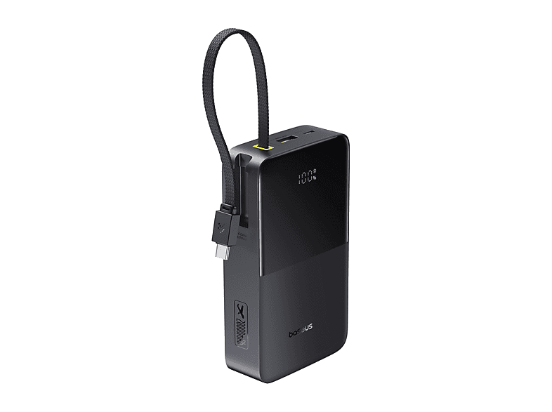 Baseus EnerFill Bipow2 Pro 20000mAh 22.5W Cable retráctil Carga simultánea ultrarrápida USB-C Negro Cluster