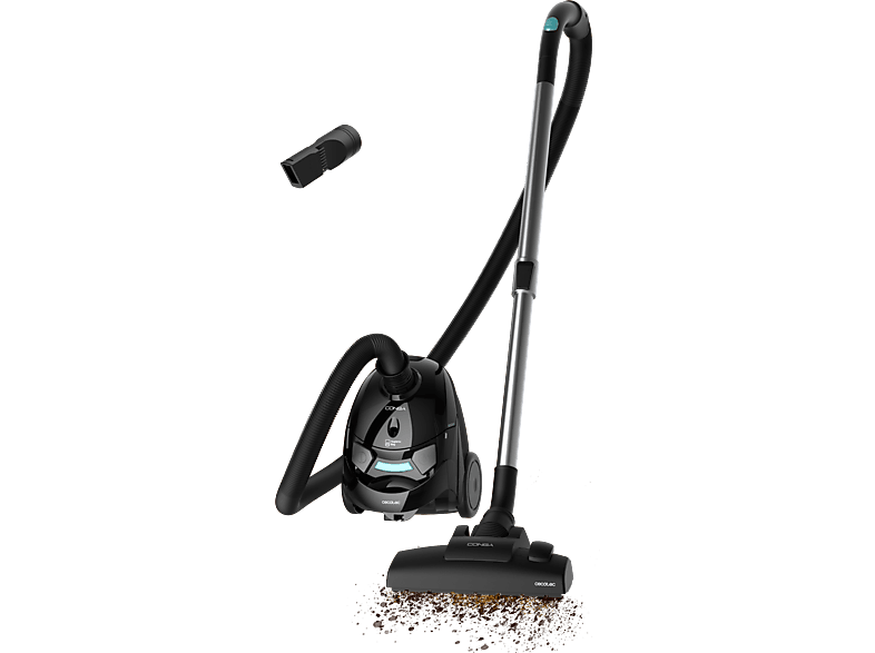 Cecotec Conga Powerbag 2000 800 W 2 l 16kPa Tubo telescópico Incluye accesorios para muebles y esquinas Black