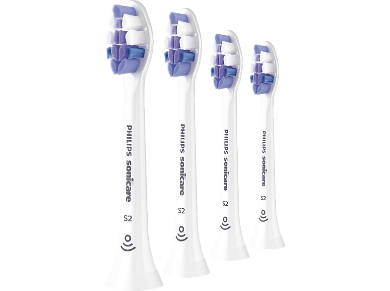 Philips Sonicare HX6054/10 Cabezales de recambio 4 unidades Control antiplaca S2 Sensitive Blanco