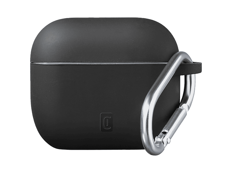 CellularLine Bounce Compatible con AirPods Pro 3 Silicona Con Gancho Negro