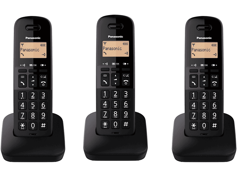Panasonic KX-TGB613SPB Inalámbrico 1.4 3 unidades incluidas Hasta 18h 50 entradas Negro