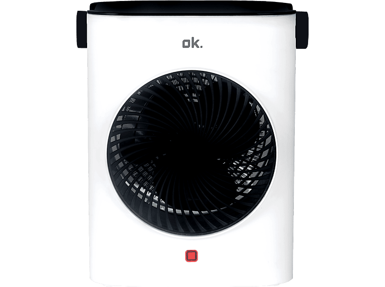 OK OFH 420224 ES 2000 W 2 Niveles de potencia 15 m² Blanco y Negro