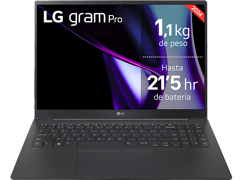 LG 16Z90SP-K.AD75B 16 WQXGA Intel® Evo™ Edition Core™ Ultra 7-155H 32 GB RAM 512 GB SSD W11H Negro Obsidiana