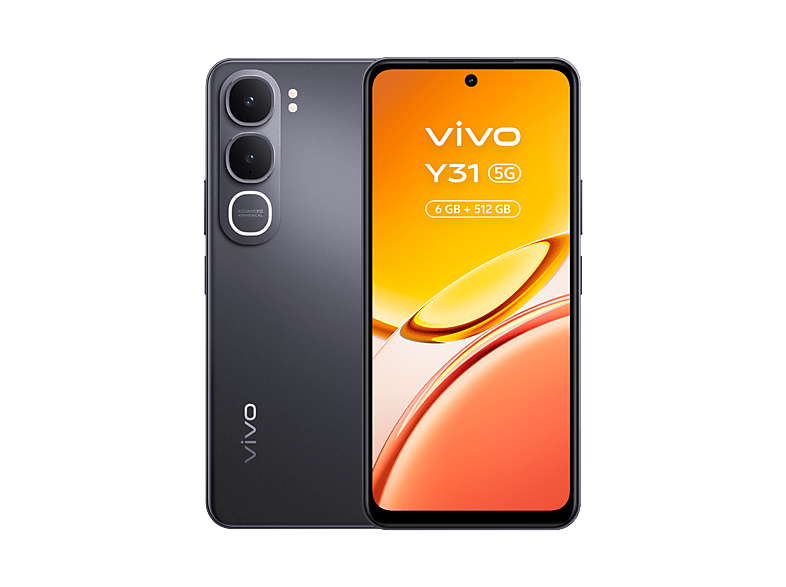 vivo Y31 Glowing Black 512GB 6GB RAM 6.72 LCD Qualcomm Snapdragon®  4 Gen 2 6500 mAh