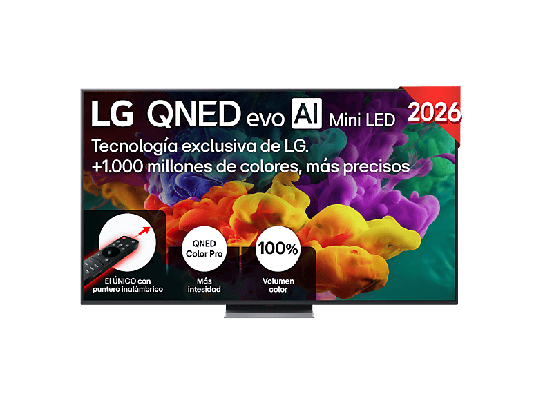 LG 65QNED86B6B UHD 4K Procesador Inteligente α8 AI Processor 4K Gen3 Smart TV DVB-T2 (H.265) Negro