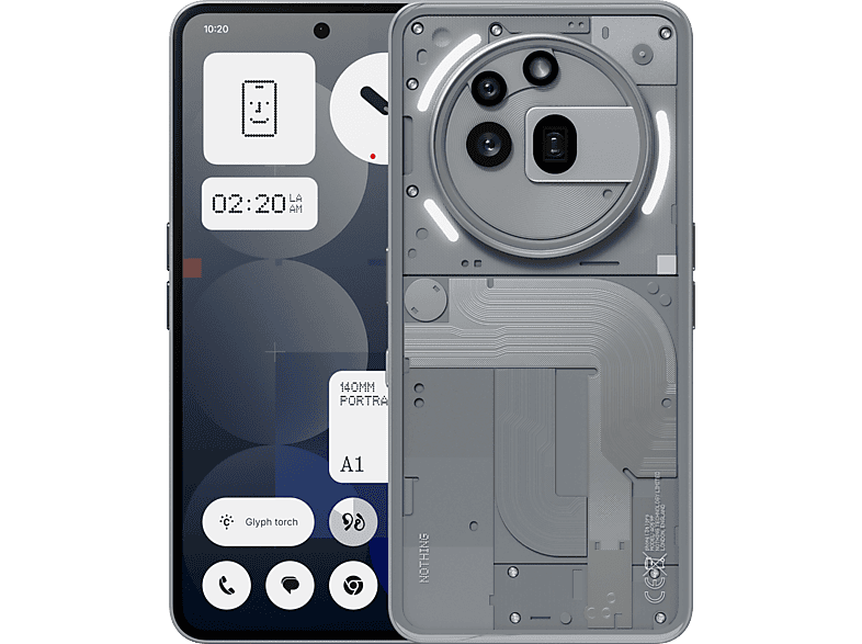 Nothing 3a Pro Gris 256 GB 12 GB 6.77 FHD+ AMOLED Qualcomm® Snapdragon 7s Gen 3 5000 mAh