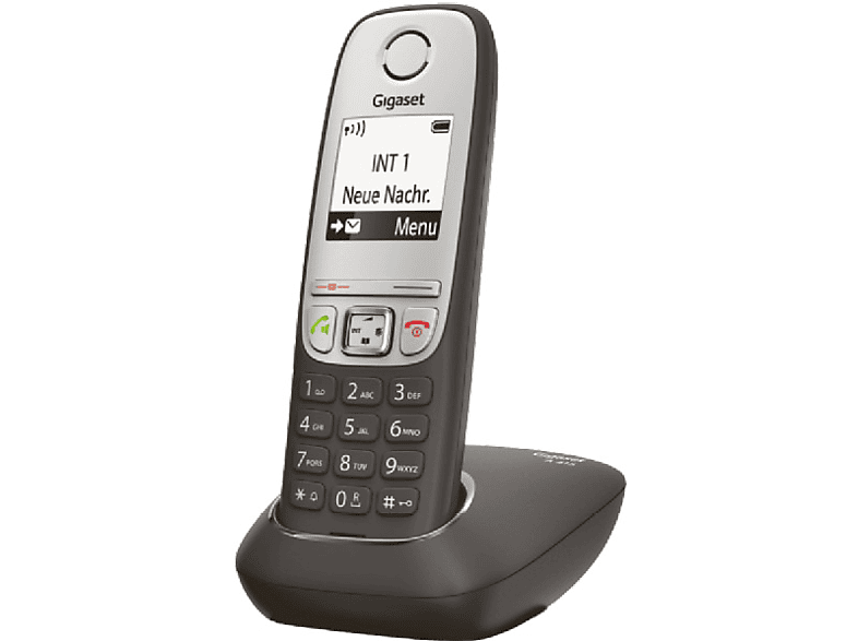 Gigaset A415 SINGLE NEGRO Inalámbrico Agenda 100 nombres Pantalla en blanco,